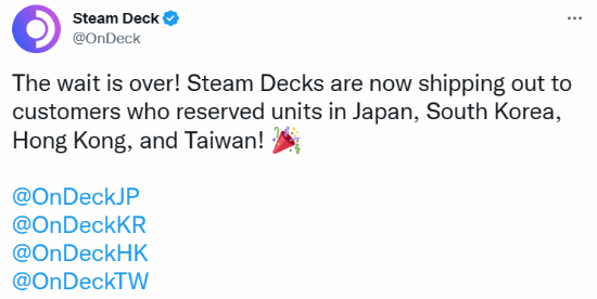 不用再等！Steam掌机正向中国香港台湾预购玩家发货