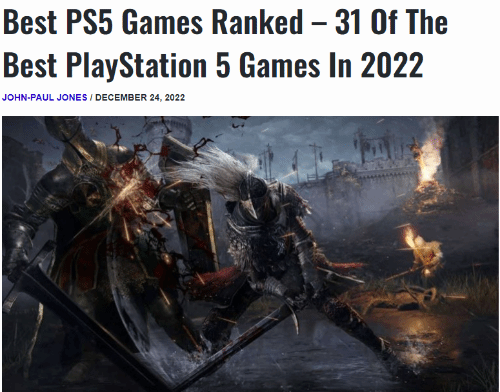外媒盘点PS5优秀作品：《战神：诸神黄昏》排名第一