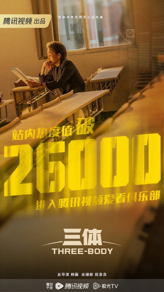 《三體》第五集上線：騰訊影片開播熱度值破26000！