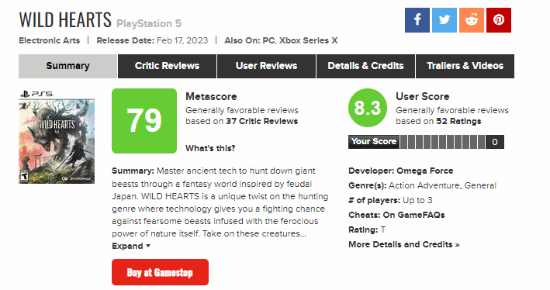超《怪猎崛起》！《狂野之心》M站用户评分高达8.3
