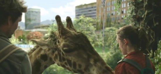 《最后生还者》还原游戏名场面：艾莉初见长颈鹿