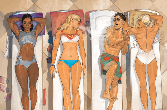 The cover of DC's new issue of Super British Swimsuit Magazine is exposed