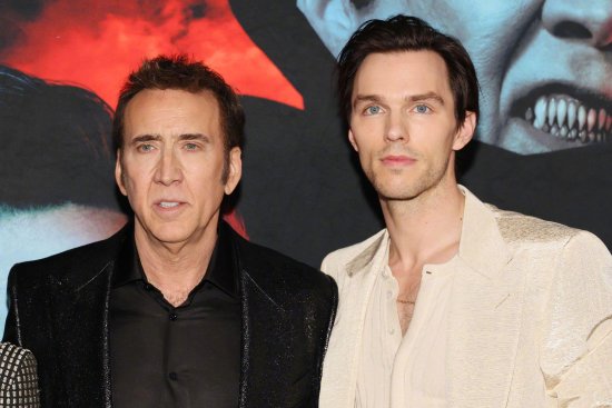 Two Nicholas in the same frame! Cage and Holt appear together at the premiere of their new film