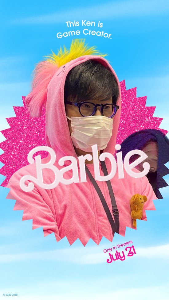 小島秀夫轉發自己《芭比》海報：誰不喜歡粉粉嫩嫩呢
