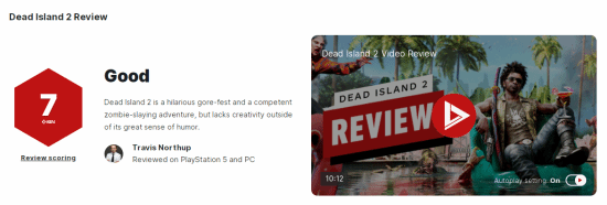 《死亡岛2》IGN 7分：缺乏创新性 但玩起来真的很爽