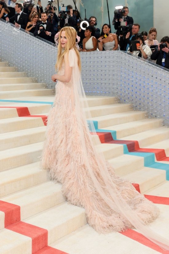 Nicole Kidman Debuts Met Gala Pink Feather Dress to Pay Tribute to Lafayette