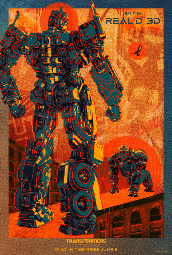"Transformers 7" Retro Style Poster Optimus Prime and Beastmen Gather Here