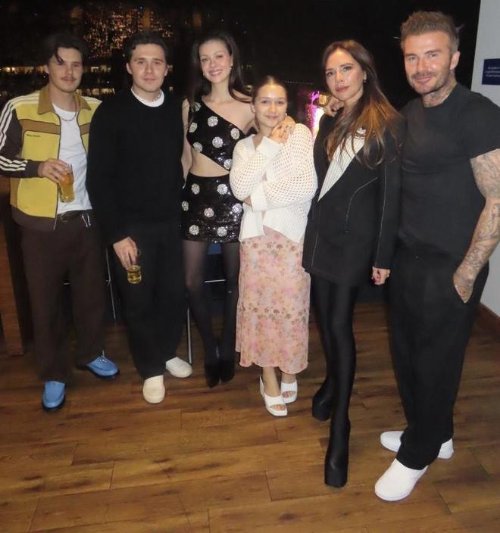 The Beckhams Attend Elton John's London Concert with their 11-Year-Old Daughter, Harper, Looking Adorable in a Pink Floral Dress