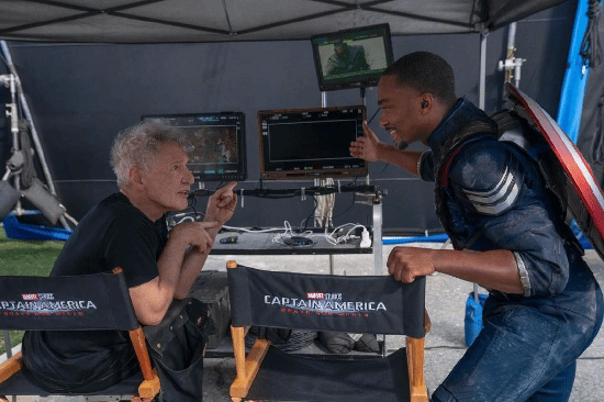 Captain America 4 Stars Pose with Harrison Ford on Set, Renamed as Brave New World