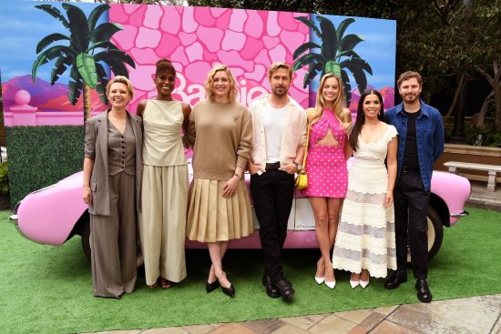 Barbie Cast Shines at Promotional Event: Lead Actress' Pink Dress Turns Heads