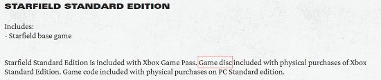 B社官方澄清：《星空》Xbox标准实体版里有光盘！(官方澄清声明)