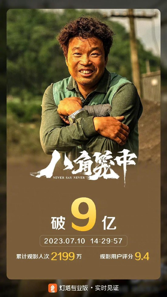 Box Office Success for Wang Baoqiang's 'Trapped Within the Octagon,' Surpassing 900 Million! Douban Rating Drops to 7.5