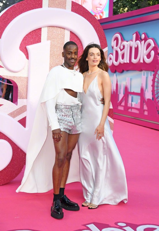 Barbie London Premiere: Lead Actress Stuns in Red Mini Skirt!