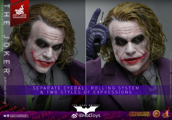 HotToys推出最新1:6比例珍藏人偶：小丑的壓迫感十足！