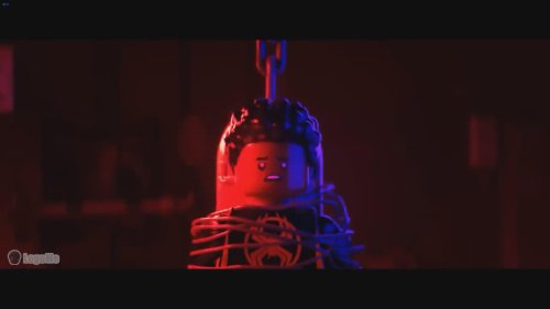 "LEGO Creativity: Showdown of the Black Spider and the Wanderer in 'Spider-Man: Across the Universe'"