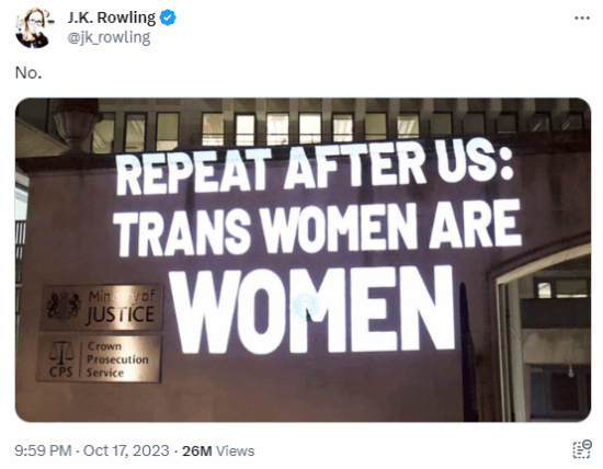 J.K. Rowling Reiterates Stance on Gender Identity: Distinguishing Male Transgender Individuals