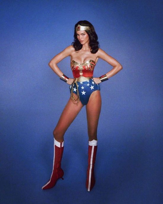 Kendall Jenner's Halloween Transformation: Channeling Wonder Woman with an Enchanting Figure