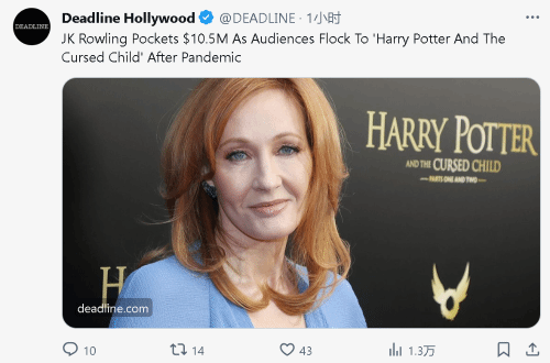 J.K. Rowling Rakes in Millions with Harry Potter Stage Play: Post-Pandemic Prosperity