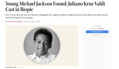 因模仿MJ走紅的9歲網紅 出演邁克爾·傑克遜傳記片