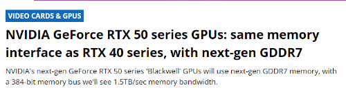 rtx 5090爆料：采用新一代gddr7显存 带宽晋升50%