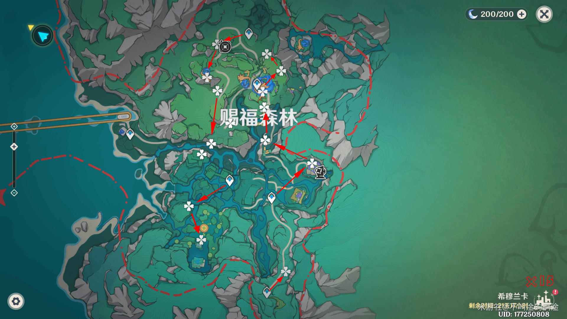 《原神》4.8赐福森林欢声飞羽位置一览 赐福森林欢声飞羽在哪