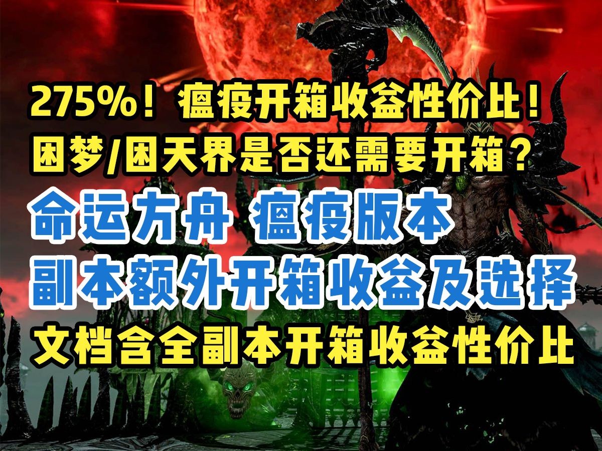 《命運方舟》275%！瘟疫版本副本開箱收益及選擇 困難夢幻/天界是否還值得開箱？ - 第1張