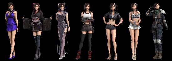 3D大佬渲染《FF7RE》蒂法不同服装 你最喜欢哪套？