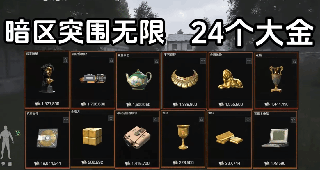 《暗区突围无限》高价值大金排行榜